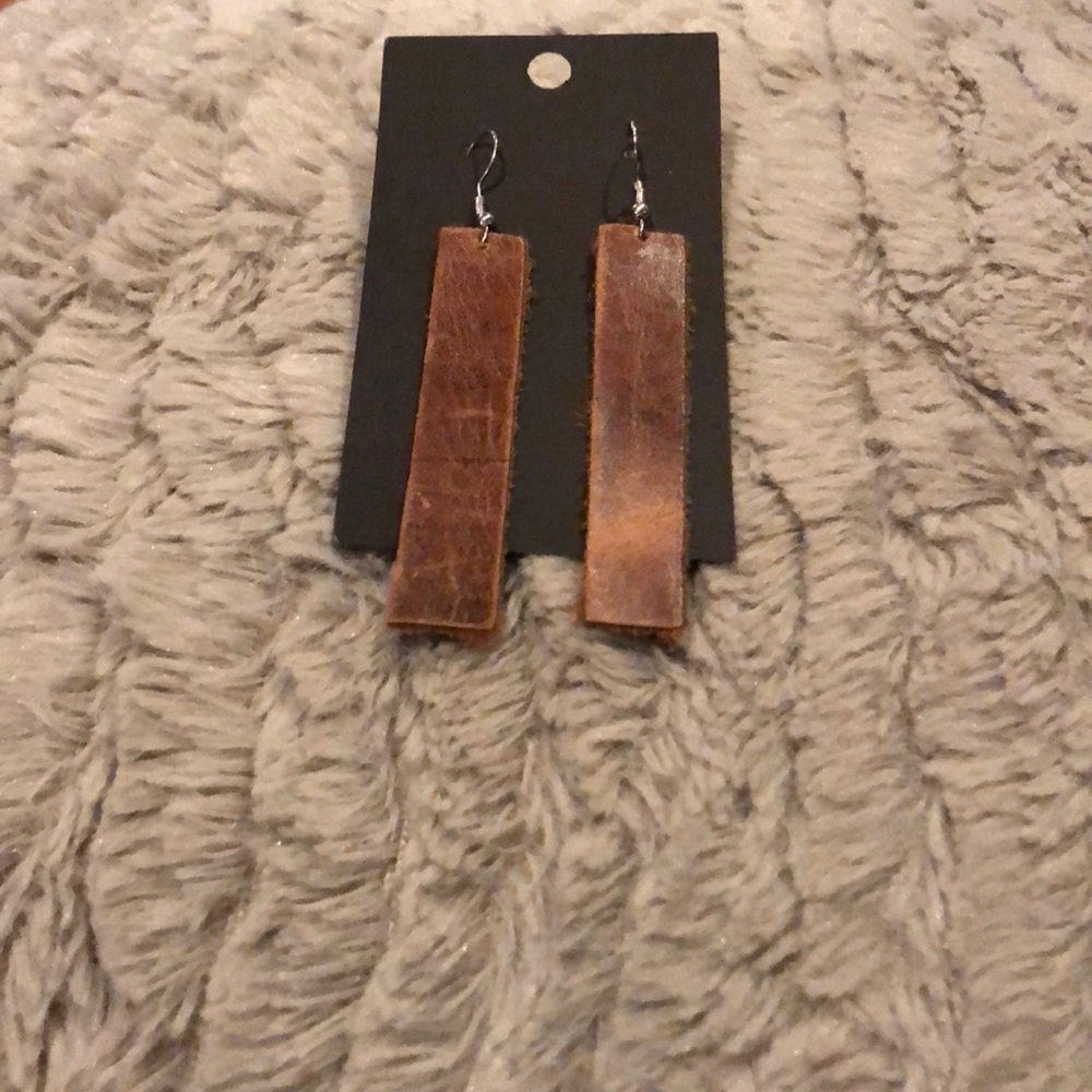 Leather handmade earrings